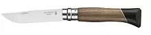 Нож складной Opinel Atelier 08, 8.5см, нержавеющая сталь,орех/чёрное дерево