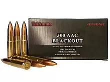 Патрон 300 AAC Blackout TulAmmo Subsonic FMJ 13.6г/210gr латунь (20 штук)