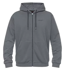 Толстовка мужская H.U.T. Motto, с капюшоном, на молнии, светло-серая