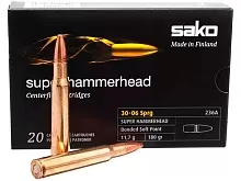 Патрон 30-06 Sprg. Sako SP Hammerhead 11.7г/180gr (20 штук)
