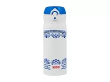 Термокружка THERMOS JNL-402 BLWH 0.4L, откидной механизм, бело-синий