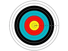 Мишень для лука 40см, 10 колец, 18м, 120г/м, 100 листов