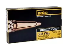 Патрон 308 Win. Sako SP Hammerhead 11.7г/180gr (20 штук)