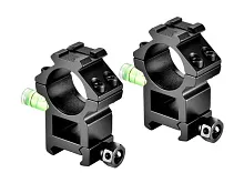 Кольца Target Optic 25,4мм на Picatinny, небыстросъёмные, средние BH=31,2мм