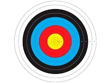 Мишень для лука и арбалета FITA 40см, 10 колец, 18м, 85г/м, 100 листов