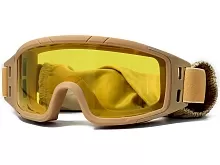 Маска стрелковая ShotTime Puma, защитная, хаки, линза жёлтая