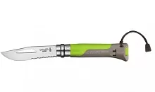 Нож Opinel серии Specialists Outdoor 08, зеленый/серый