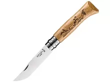 Нож Opinel серии Tradition Animalia 08, клинок 8,5см, заяц