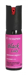 Газовый баллончик аэрозольно-струйный Black (Lady) (OC+CS) 25мл
