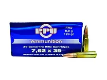Патрон 7.62x39 Partizan FMJ 8г/123gr (20 штук)