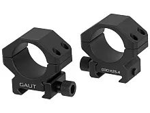 Кольца Gaut 30мм на Picatinny, небыстросъёмные, низкие, H=10,4мм, BH=25,4мм