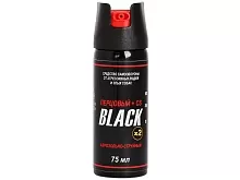Газовый баллончик аэрозольно-струйный Black х2 (OC+CS) 75мл
