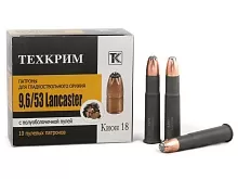 Патрон 9,6х53 Lancaster Техкрим SP Кион 18г (10 штук)