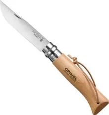 Нож складной Opinel Tradition 08, нержавеющая сталь, бук, темляк