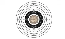 Мишень для пневматики 25 м цветная, рисунок  5 КОПЕЕК