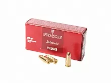 Патрон 9mm Luger Fiocchi Subsonic FMJ 10.24г/158gr (50 штук)