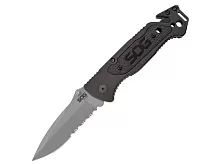 Нож складной SOG Escape Bead Blasted, 7Cr17MoV, рукоять алюминий, блистер