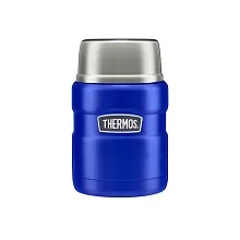 Термос для еды THERMOS KING SK-3000 0.47L, складная ложка, синий