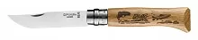 Нож Opinel серии Tradition Animalia 08, клинок 8,5см, рыба