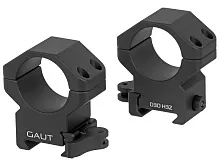 Кольца Gaut 30мм на Picatinny, быстросъёмные, средние, H=17мм, BH=32мм