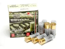 Патрон 12/70 дробь 0000 (4.5мм) (36г) Clever (25 штук)